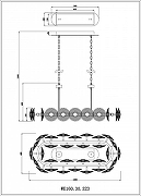Подвесной светильник Wertmark Pamela WE160.30.323 цвет плафона/подвески Прозрачный, цвет арматуры Золото-2