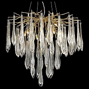 Подвесной светильник Wertmark Daciana WE186.12.503 цвет плафона/подвески Прозрачный, цвет арматуры Золото