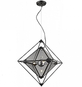 Подвесной светильник Wertmark Rombo WE244.05.023 цвет плафона/подвески Серый, цвет арматуры Черный-1