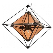 Подвесной светильник Wertmark Rombo WE244.08.003 цвет плафона/подвески Коричневый, цвет арматуры Черный