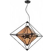 Подвесной светильник Wertmark Rombo WE244.08.003 цвет плафона/подвески Коричневый, цвет арматуры Черный-1