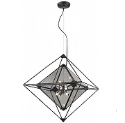 Подвесной светильник Wertmark Rombo WE244.08.023 цвет плафона/подвески Серый, цвет арматуры Черный-1