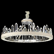 Подвесной светильник Wertmark Leona WE456.08.103 цвет плафона/подвески Белый, цвет арматуры Хром