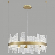 Подвесной светильник Wertmark Lotta WE460.01.303 цвет плафона/подвески Прозрачный, цвет арматуры Золото-1