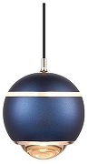 Подвесной светильник Wertmark Wertmark WE470.01.396 цвет плафона/подвески Синий, цвет арматуры Черный