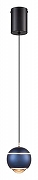 Подвесной светильник Wertmark Wertmark WE470.01.396 цвет плафона/подвески Синий, цвет арматуры Черный-1
