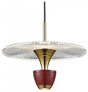 Подвесной светильник Wertmark Wertmark WE471.02.376 цвет плафона/подвески Красный, цвет арматуры Золото