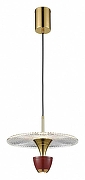 Подвесной светильник Wertmark Wertmark WE471.02.376 цвет плафона/подвески Красный, цвет арматуры Золото-1