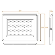 Прожектор Wolta WFL-200W WFL-200W/06 цвет плафона/подвески Прозрачный, Серый, цвет арматуры Серый-3