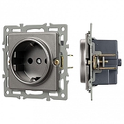 Розетка с заземлением, без рамки Arlight SCT 043741 цвет Серый