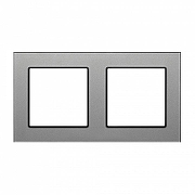 Рамка на 2 поста Arlight GLARE 043798 цвет Серый-1