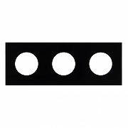 Рамка на 3 поста Arlight GLARE 043839 цвет Черный-1
