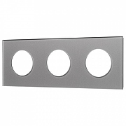 Рамка на 3 поста Arlight GLARE 043840 цвет Серый
