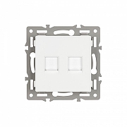 Розетка двойная RJ-12 и Ethernet RJ-45, без рамки Arlight SCT 045336 цвет Белый-2