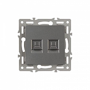 Розетка двойная RJ-12 и Ethernet RJ-45, без рамки Arlight SCT 045338 цвет Серый-2