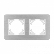 Рамка на 2 поста Arlight AKIRY 049724 цвет Серебро-1