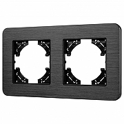 Рамка на 2 поста Arlight AKIRY 049725 цвет Черный