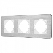 Рамка на 3 поста Arlight AKIRY 049728 цвет Серебро