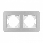 Рамка на 2 поста Arlight AKIRY 049737 цвет Серебро-1