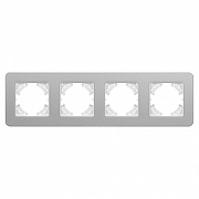 Рамка на 4 поста Arlight AKIRY 049743 цвет Серебро-1