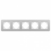 Рамка на 5 постов Arlight AKIRY 049746 цвет Серебро-1