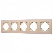 Рамка на 5 постов Arlight AKIRY 049748 цвет Золото