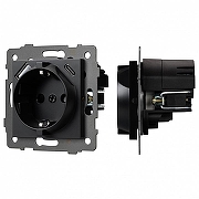 Розетка с заземлением и 2хUSB type A и C, без рамки Arlight SCT 049830 цвет Черный