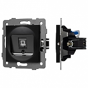 Розетка Ethernet RJ-45 и со шторками, без рамки Arlight SCT 049847 цвет Черный