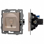 Розетка Ethernet RJ-45 и со шторками, без рамки Arlight SCT 049849 цвет Золото
