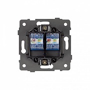 Розетка двойная RJ-12 и Ethernet RJ-45, без рамки Arlight SCT 049851 цвет Серый-2