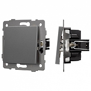 Выключатель перекрестный одноклавишный без рамки Arlight SWT 049877 цвет Серый