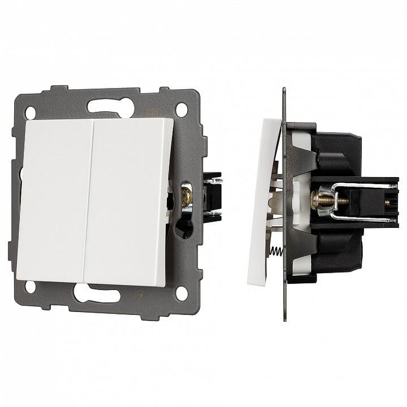 Выключатель самовозвратный двухклавишный без рамки Arlight SWT 049883 