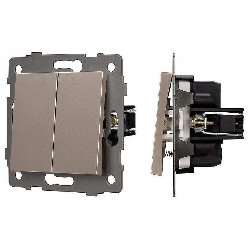 Выключатель самовозвратный двухклавишный без рамки Arlight SWT 049886 