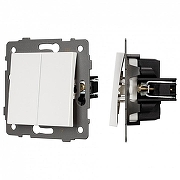 Выключатель двухклавишный без рамки Arlight SWT 049887 цвет Белый