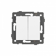 Выключатель двухклавишный без рамки Arlight SWT 049887 цвет Белый-2