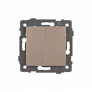 Выключатель двухклавишный без рамки Arlight SWT 049890 цвет Золото-2