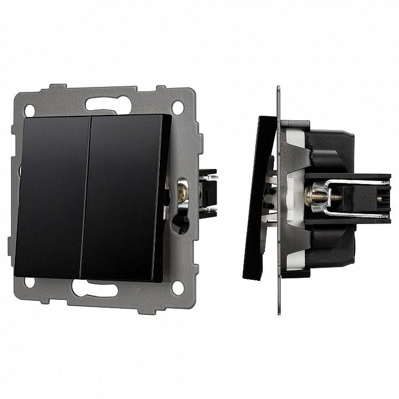 Выключатель проходной двухклавишный без рамки Arlight SWT 049893 