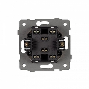 Выключатель проходной двухклавишный без рамки Arlight SWT 049893 цвет Черный-1