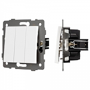 Выключатель трехклавишный без рамки Arlight SWT 049896 цвет Белый