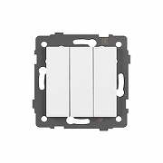 Выключатель трехклавишный без рамки Arlight SWT 049896 цвет Белый-1