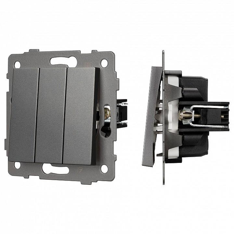 Выключатель трехклавишный без рамки Arlight SWT 049898 