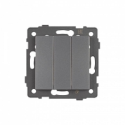 Выключатель трехклавишный без рамки Arlight SWT 049898 цвет Серый-2
