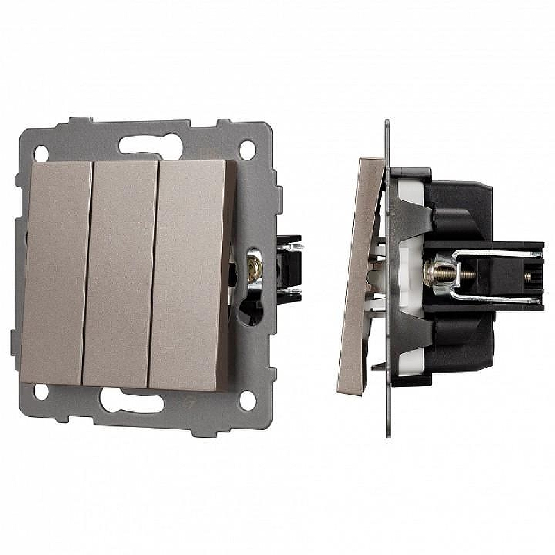 Выключатель трехклавишный без рамки Arlight SWT 049899 