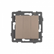 Выключатель трехклавишный без рамки Arlight SWT 049899 цвет Золото-1