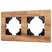 Рамка на 2 поста Arlight XSILO 051273 цвет Коричневый