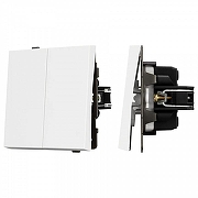 Выключатель проходной двухклавишный без рамки Arlight SWT 054066 цвет Белый