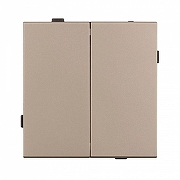 Выключатель проходной двухклавишный без рамки Arlight SWT 054069 цвет Золото-2