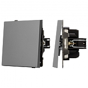 Кнопка звонка без рамки Arlight SWT 054144 цвет Серый