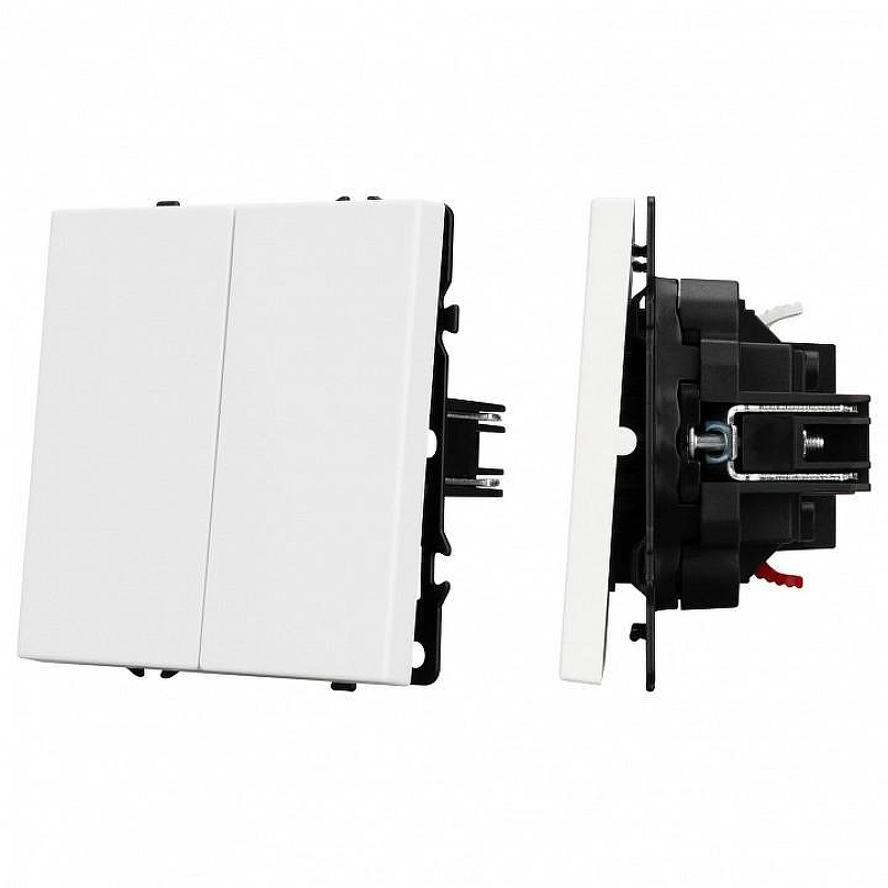 Выключатель проходной двухклавишный без рамки Arlight SWT 054242 