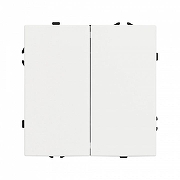 Выключатель проходной двухклавишный без рамки Arlight SWT 054242 цвет Белый-1